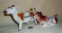 Wongl-Tirol & Ballinamore souvenir cow creamers