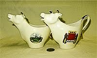 Villeroy & Boch souvenir cow creamers from Luxembourg and Clervaux