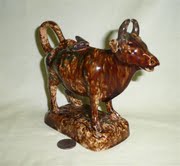 Large Rockingham ware cow creamer