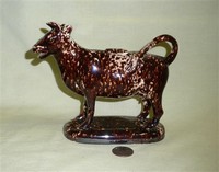 Mottled dark Bennington Cow creamer