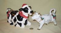 santa cow teapot and creamer