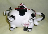 6 teated udder of Santa cow teapot