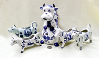 5 Modern tourist typoe Delft cow creamers