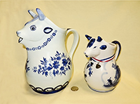 2 Delft cow pitchers