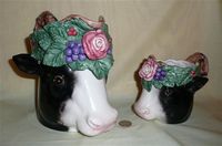 Fitz & Floyd Heidi Holstein pitcher and cup