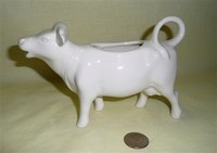 Glazed white Goabel cow creamer