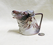 Brownish Royal Baureuth cow head creamer