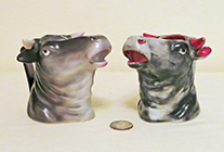 2 Royal Bayreuth cow head creamers