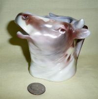 Royal Bayreuth grey cow head creamer