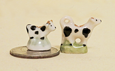 2 British porcelain cow creamers