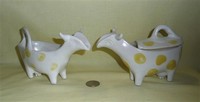 Bennington Pottery cow creamer and sugar