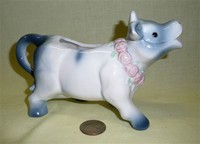 Smiling Light blue cow creamer