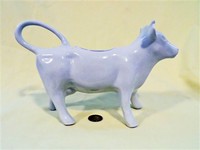 Very large white French cow creamer