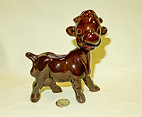 Plain brown caricature cow creamer