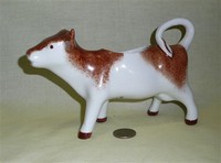 Lamalle French brown and white cow creamer
