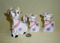 Cheap Japanese white with purple spots cow creamer and S&P