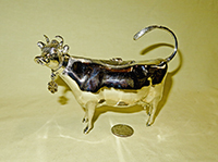 Snowflake silver cow creamer