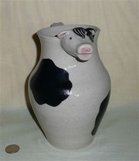 Otis Norris Face Jug cow pitcher