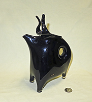 Charlie Jenkins blown glass bull pitcher