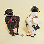 Jezebel and Penope cow creamers,back
