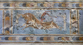 fresco of bull leaping