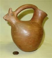 Clay cow headed jug