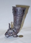 Silver 500bce Persian bullhead rhyton side