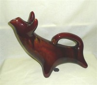 stylized ceramic bull pitcher