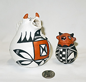 2 Acoma Pueblo cow creamers