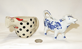 2 modern Czech Cow creamers