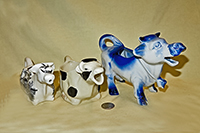 Three English Cow creamers