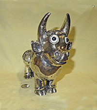 Silver Torito de Pucara, front