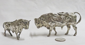 2 B&Z bull silver creamers