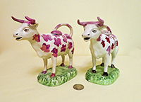Two Swansea Cow Creamers