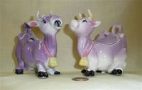 Purple cow creamer and sugar