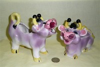 Purple Thames cow creamer and sugar