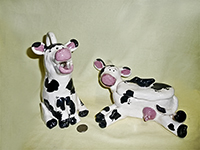 Jan Owsley cow creamer and sugar