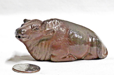 Japanese bizen ware reclining cow suiteki