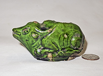 Green glazed ming dynasty water bussafl water dropper