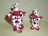 Jester clown teapot and salt shaker