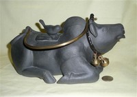 Stoneware cow teapot from Java