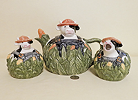 Clay Art Cow in the Corn teapot set
