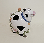 corn themed B&W cow teapot