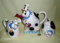 Loblaw's Cow Chef teapot set